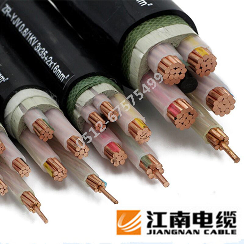 Jiangnan Cable Flame Retardant YJV3 4 5 Core 2 5 4 6 10 16 25 25 National Label Hard Copper Core Power Cable