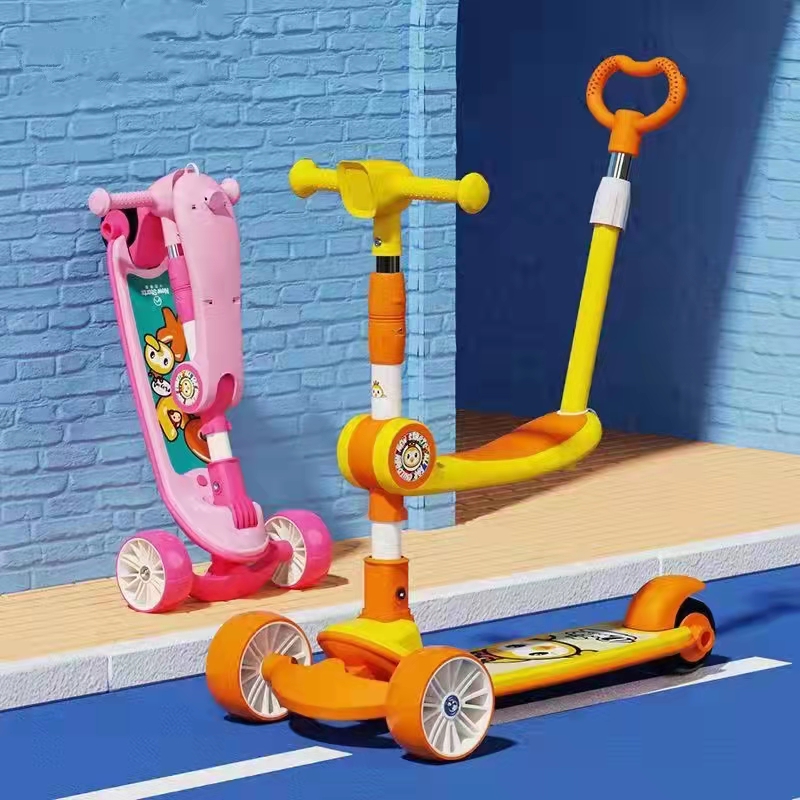 Maikcq MaikcQ children's scooter 2-8 years old men and women can be folded and mounted, and can carry out a three-in-one scooter