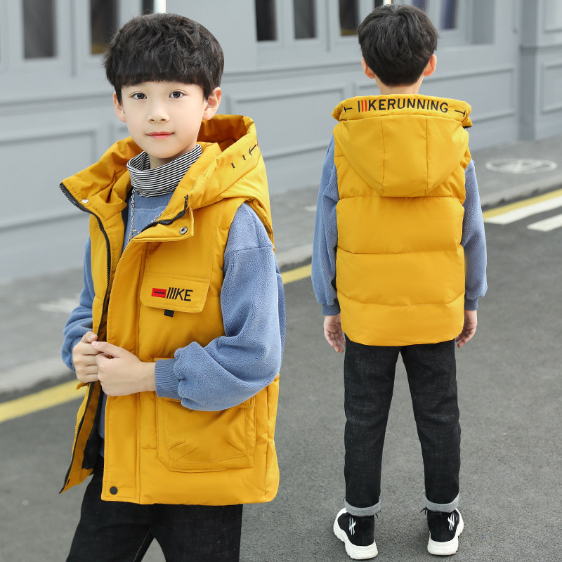 Children's cotton coat thickened boys in autumn winter beetle wear gas 2021 new tide winter Han childhood coat