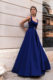 Womensexysuspendereveningdress European and American temperament large swing skirt banquet evening dress