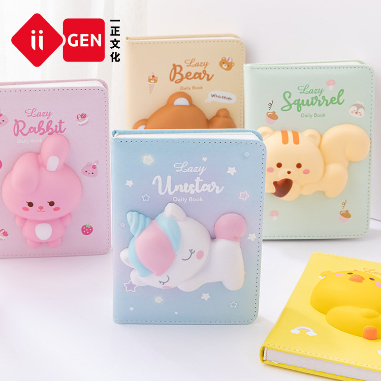 One positive mini decompression book cute girl handbook cartoon creative student diary portable decompression notebook