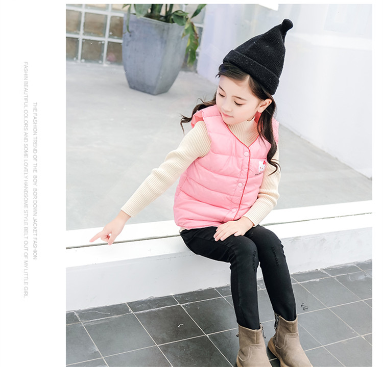 18 chàng trai và cô gái mùa thu và mùa đông xuống áo vest cotton mới vừa và nhỏ cho bé phim hoạt hình Bạn muốn đội chống mùa mỏng sỉ quần áo trẻ em