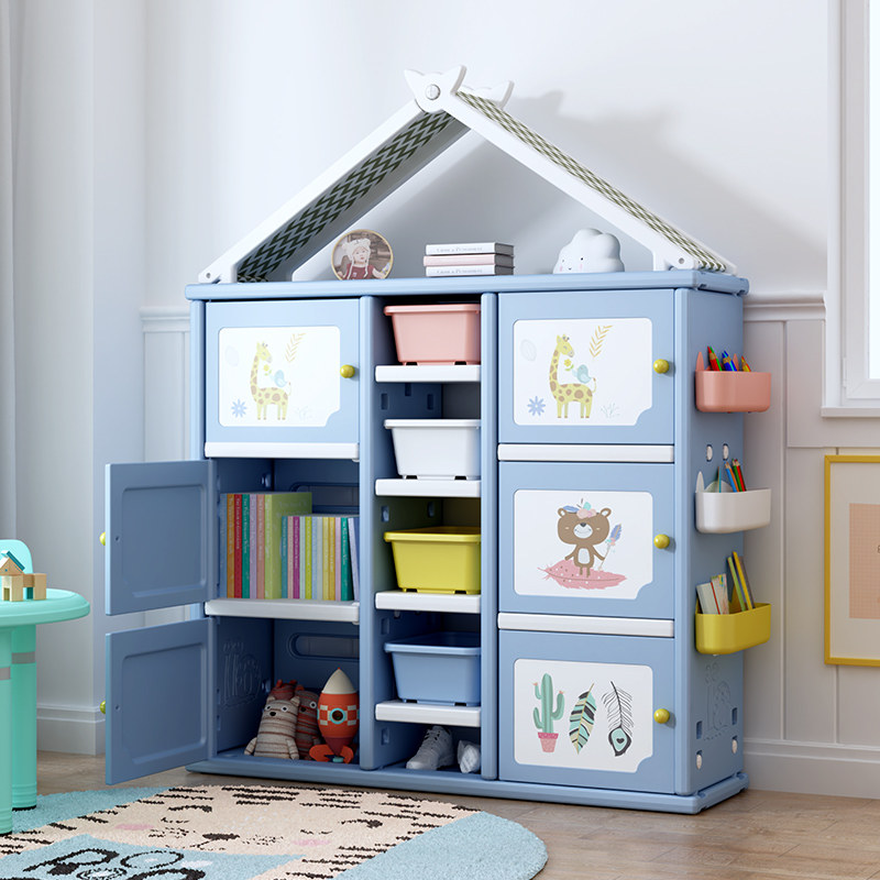 Children's wardrobe storage cabinet baby toy storage cabinet large capacity baby clothes finishing cabinet multi-layer shelf
