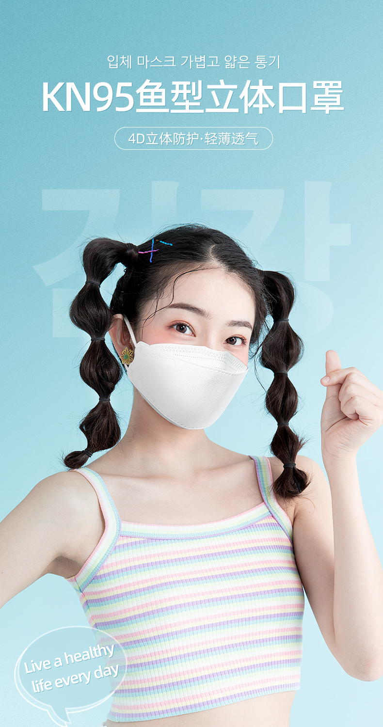 维德医疗 鱼型KN95防护口罩 10只 独立装 图2