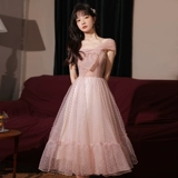 Розовое элитное вечернее платье, коллекция 2023, городской стиль