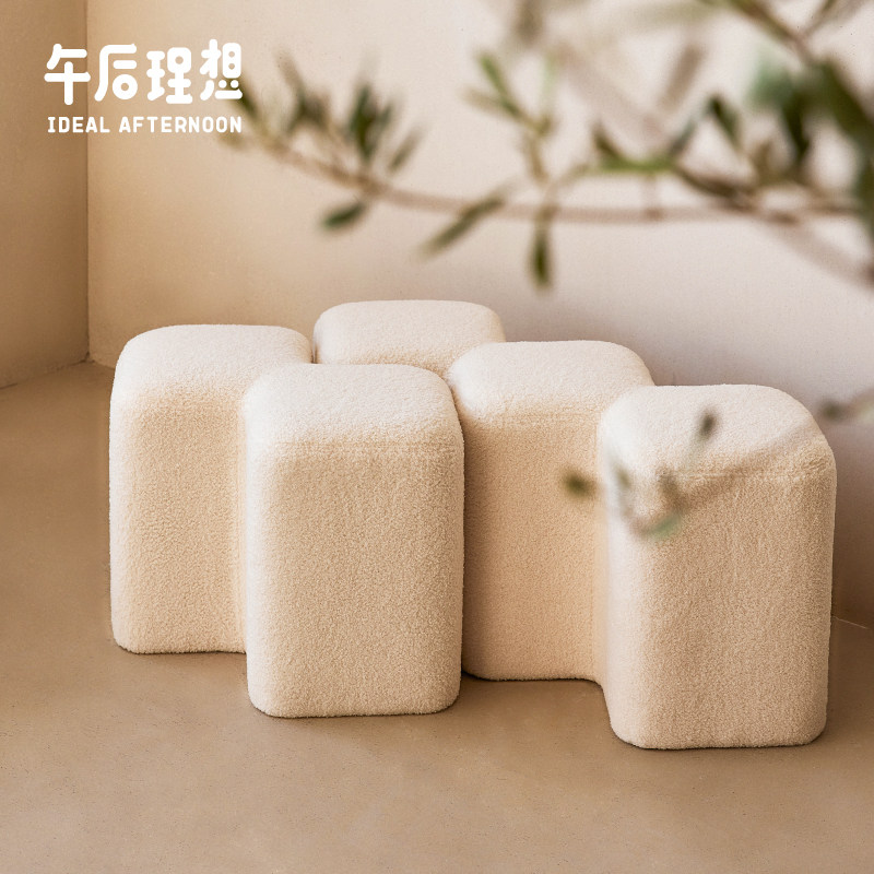 Nordic light extravaganza Creativity Changing Shoes stools Entrance Cortical Solid Wood Short Bench Living-room Net Red Bed Tailboard Stool