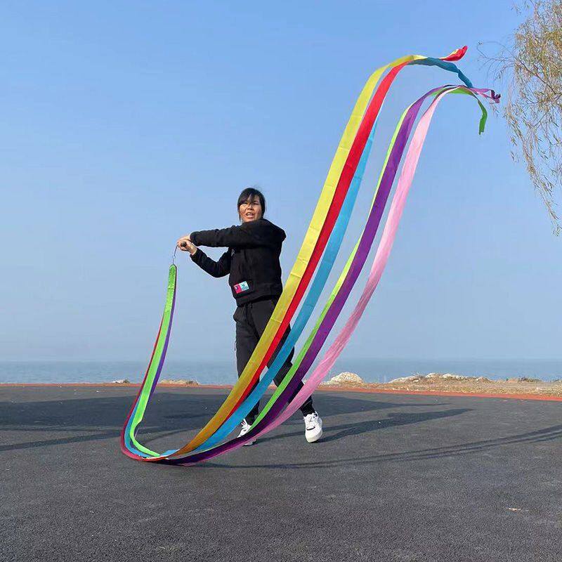 Ribbon Square Dance Fitness Dance Plus Coarse Systolic Pole One Pole Multi Strap Middle Aged Square Dance Ribbon Dance Ribbon