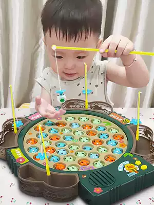 Fishing toys Children's magnetic set 2 baby 4 puzzle early education children electric intelligence development boys 1 one 3 years old