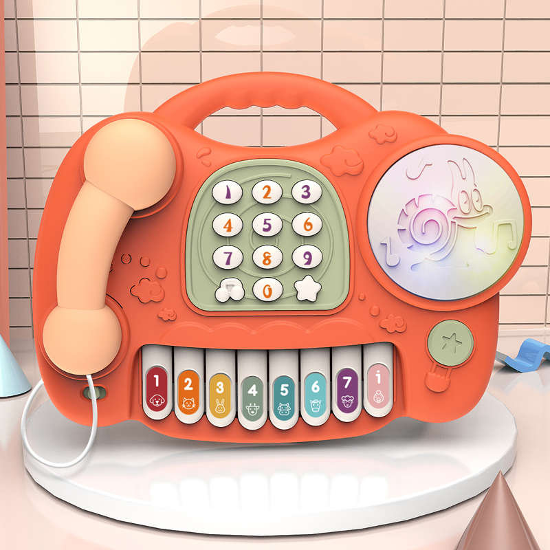 Children's toy phone baby music mobile phone early education educational baby can bite simulation landline men and women 0-1-3 years old