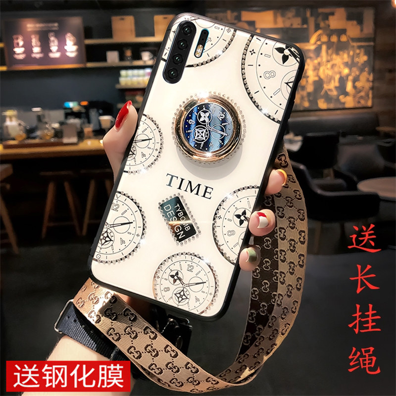 Suitable for Huawei p30pro mobile phone protection shell female section p30 protective sleeve anti-fall full bag hanging rope Chauga network red soft shell new