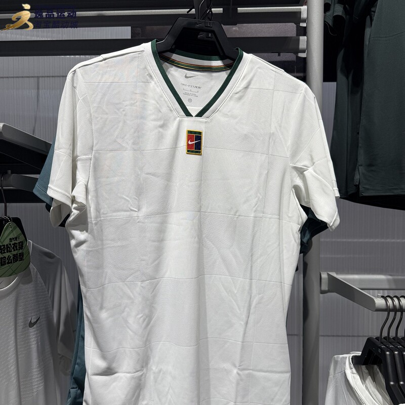 Nike Men's 2026 Autumn Quick-Drying Breathable V-Neck Tennis Sports Casual Short-Sleeved T-Shirt Ib1015-100
