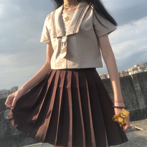 College style early summer jk uniform skirt genuine suit Japanese orthodox student dress mid-length sailor suit full set of women
