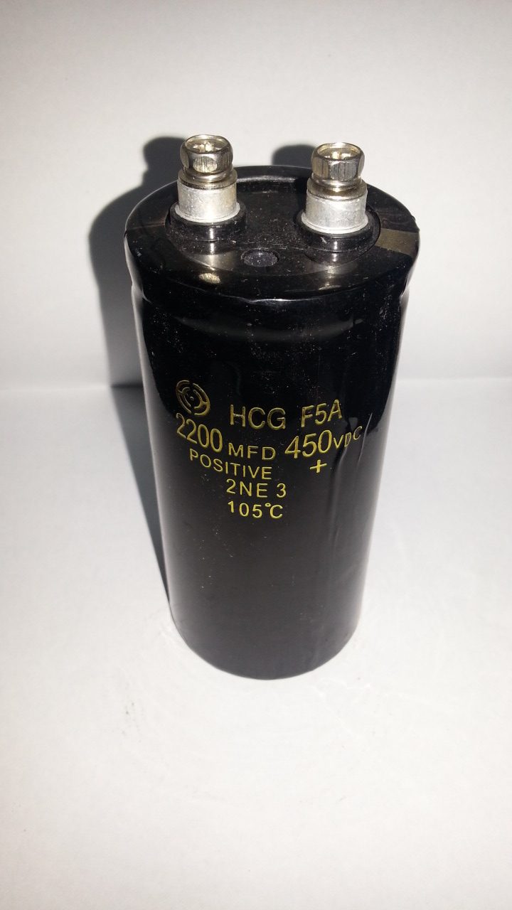 Hitachi imported screw angle electrolytic capacitor 2200MFD450VDC