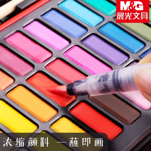 Пигментированная акварель для начинающих для школьников, комплект, детская банка для хранения, профессиональная художественная гуашь, 48 цветов, ручная роспись