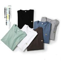 Simple luxury mercerized water soft cotton summer new Joker bee men's new round neck short sleeve T-shirt
