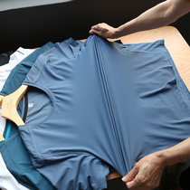 It's so comfortable. Keep your own stretch ice silk breathable summer men's Joker sports casual short sleeve T-shirt tide