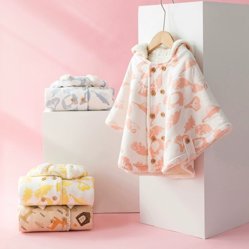 Детский демисезонный плащ, накидка подходит для мужчин и женщин для принцессы с капюшоном, ветрозащитная детская шапочка для выхода на улицу, детская куртка, увеличенная толщина