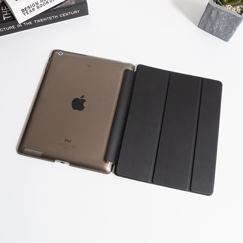 Old section iPad234 flat protective sleeve A1395 pure colour 1396 vertical release 1416 deformed silicone frosted soft shell