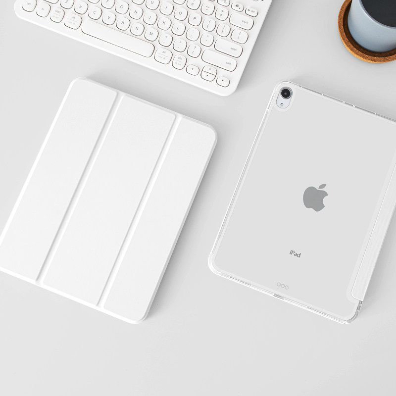 2022ipad 2022ipad air5 protective sleeve 10 9 inch flat 4 anti-bend soft edge hard bottom three-fold transparent hard shell A2316