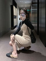 2020 Autumn new new large size sling base two-piece dress temperament goddess fan clothes light familiar wind