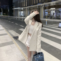 Small fragrant wind suit jacket design feeling small crowd-cut-age Fried Street Casual Loose 2021 Early spring style new womens clothing