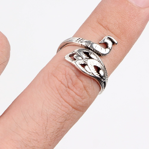 Феникс, креативное ретро этническое кольцо, крючок для вязания, павлин, этнический стиль