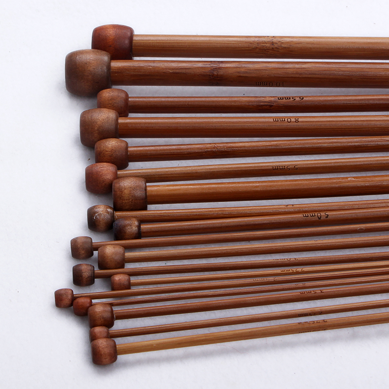 Đan áo len kim đơn đan len kim carbon thanh tre thanh kim Quần áo trẻ em 36cm Long Rod kim Bộ dụng cụ kim dài - Công cụ & vật liệu may DIY kéo bấm chỉ loại tốt