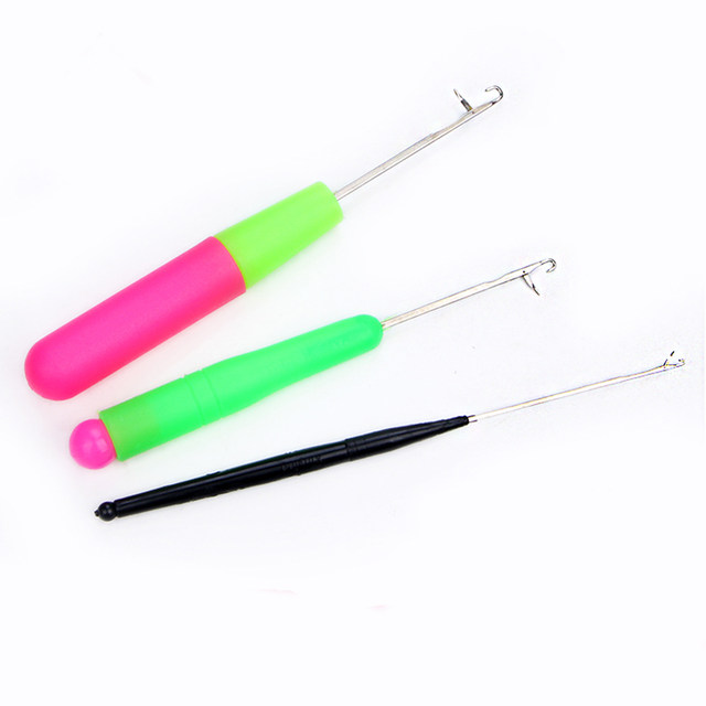 Tongue crochet tool plastic handle hook small sweater knitting needle slender tongue hook seal tongue hook ສົ່ງຟຣີ