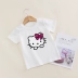 Quần áo trẻ em Hello kitty cô gái mùa hè Áo thun ngắn tay Hàn Quốc bé kt quần áo mèo Hello Kitty phong cách nước ngoài hàng đầu - Áo thun Áo thun