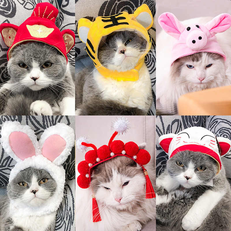 Cat Headwear Dog Hairpin British Short Hat Kitten Teddy Princess Hair Accessories Headgear Pet Cute Jewelry Accessories