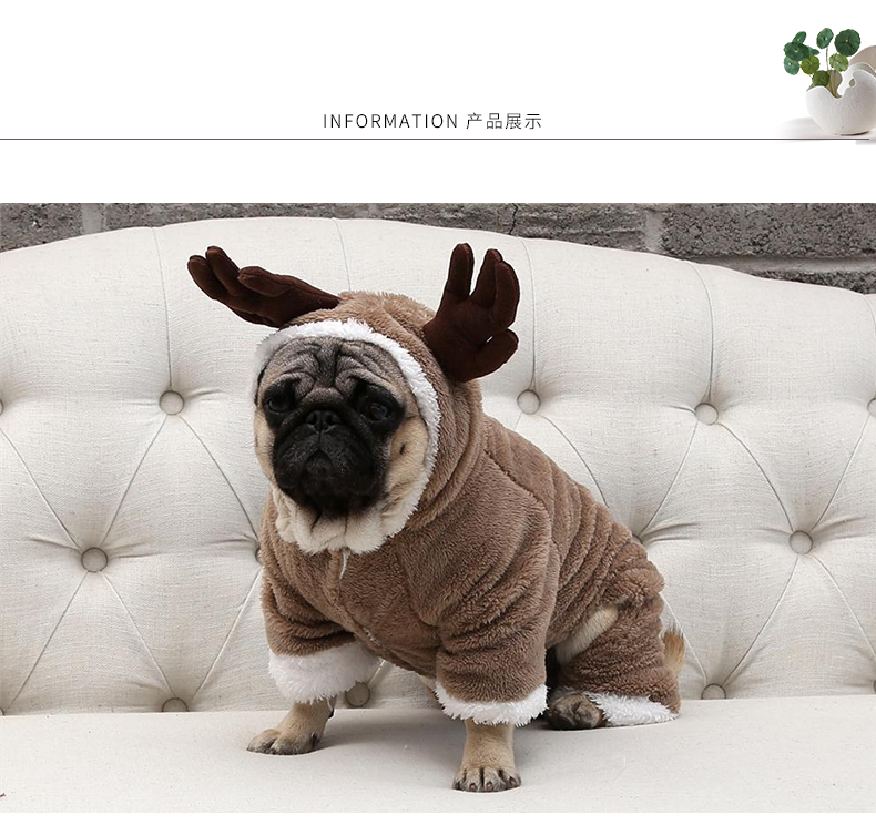 Chó năm mới quần áo lễ hội mèo Giáng sinh mùa đông trang phục chó con Pomeranian hơn gấu Teddy trang phục thú cưng chó nhỏ - Quần áo & phụ kiện thú cưng 	quần áo dành cho mèo