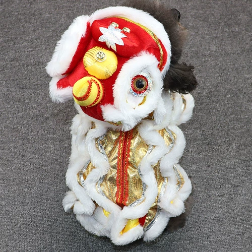 Douyin танцевальная танцевальная одежда танцевальная собака Lion Dance Dance Drance Tance Funny Small Barge Dog Teddy Новый год Cat Funny