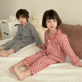 Детская демисезонная хлопковая пижама, тонкий детский лонгслив для мальчиков, нарукавники, комплект