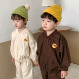 Детский осенний комплект для мальчиков для отдыха, детская одежда, в корейском стиле, в западном стиле