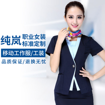  China mobile work clothes womens summer clothes mobile tooling short-sleeved mobile company business hall custom suit