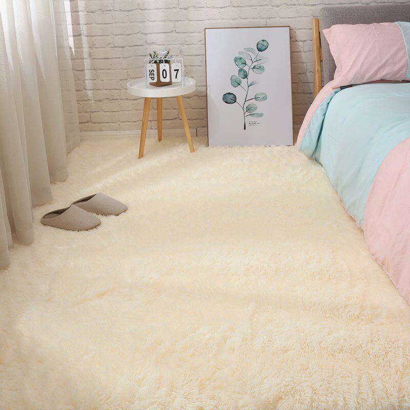 Bedroom Ins bedside bed tail long suede blankets ground floor Dining Room Floating Window Mesh Red Teenage Girl Custom laying carpets