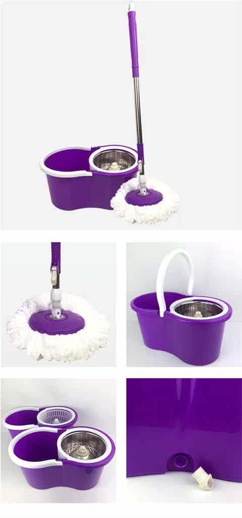 Щетка для мытья посуды 三代八字好神拖家用免手洗懒人地拖手压旋转拖把拖布桶地板清洁 Other