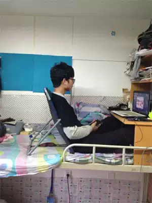 Fanju guest college student bedroom Bed backrest Folding chair Recliner Computer chair Lazy chair backrest Dormitory artifact