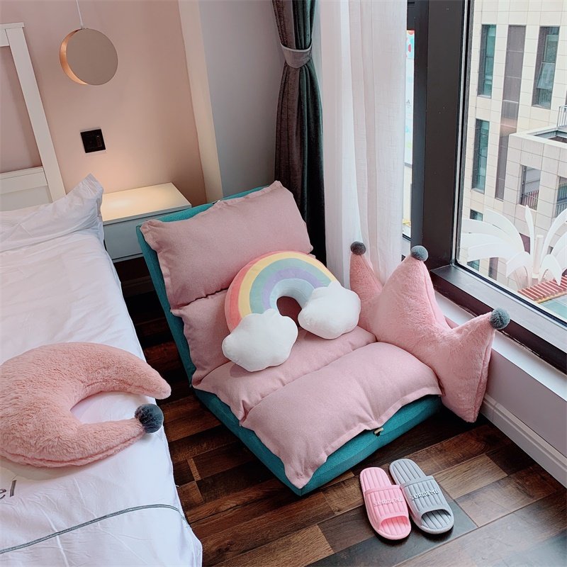 Sloth sofa Single beds Tatami Rooms Floating Windows Balcony Bedrooms Net of red and small deckchairs Back to chair Leisure chair