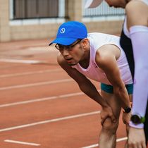 QINKU training marathon light fitness sunshade outdoor sports running hat dome hat men and women same style quick drying