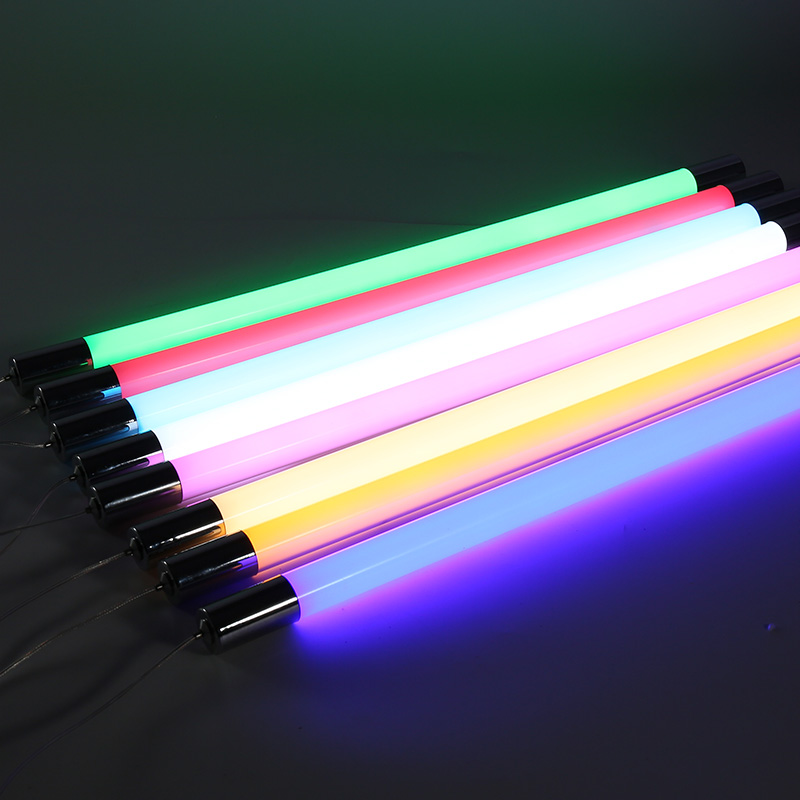 T8led Colored Light Tube Strip Pendant Decorator City Car Show Custom 360-degree luminous strip round neon styling