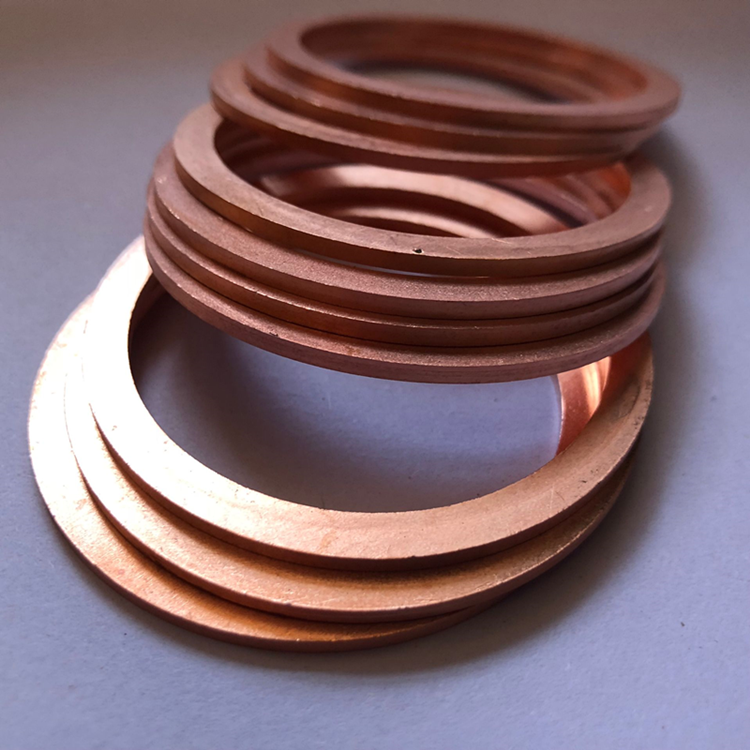 Copper pad annealed acid and alkali marine water meter sealing gasket Brass pad Stainless steel flat pad Non-standard customization