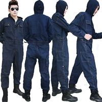 Джинсовый хлопковый комплект для работы подходит для мужчин и женщин, баллончик с краской, защита от ожогов