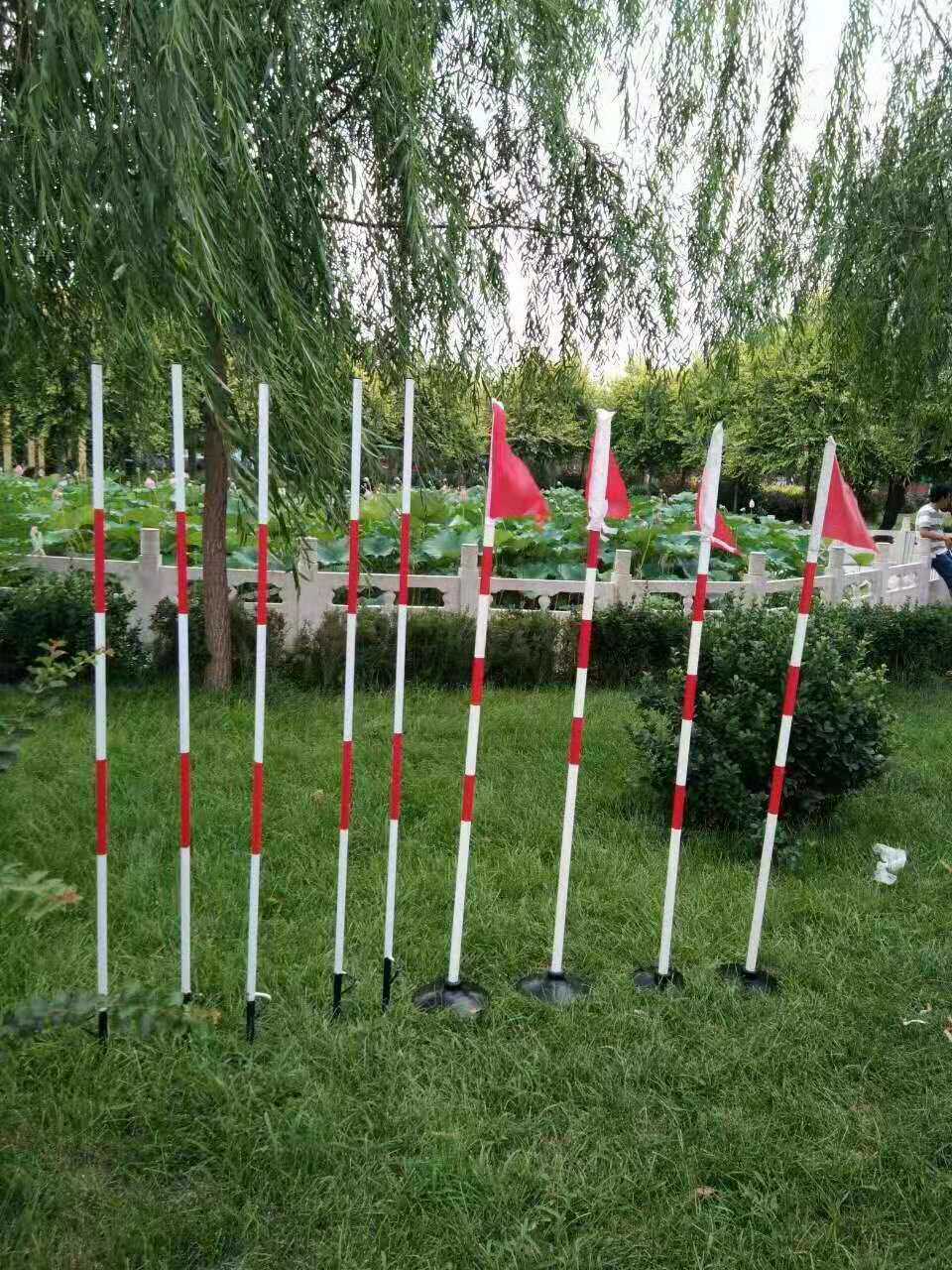 Mark Rod Thickened Cast Iron Training With Base Practice Round Rod Steel Tube Plus Coarse Football Obstacle Rod Serpentine Running Pole