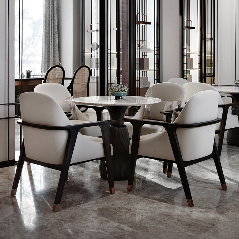 New Chinese Sample House Display Center Negotiation Table And Chairs Combined High-end Hotel Lobby Club City Marketing Center Reception Area