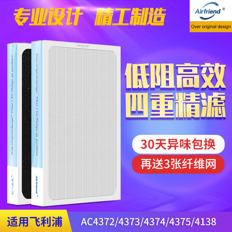 Adapted to Philips air purifier filter AC4374 3252 deodorant filter FY3047 3137 4138