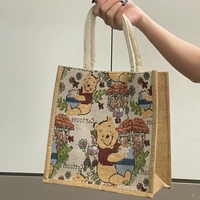 Маленькая вертикальная версия [Pooh] с магнитной пряжкой, улучшенная хлопковая сумка