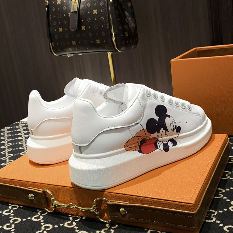 2021 spring and summer new McKunda small white shoes women's popular Mickey thick-soled sneakers increased all-match casual sneakers