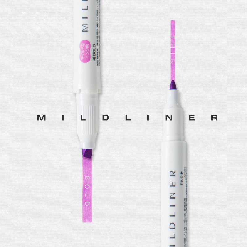 Japan ZEBRA zebra soft color fluorescent marker pen students use light color marker pen color rough drawing focus on learning office double-headed endorsement artifact stationery marker pen