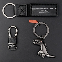 Черный динозавр+черная кожаная веревка+пряжка талии